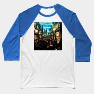 Starry Night in Diagon Alley Baseball T-Shirt